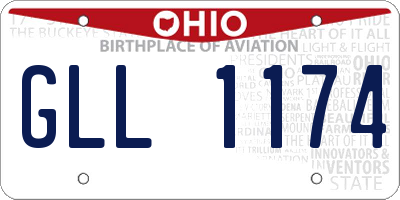 OH license plate GLL1174