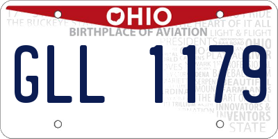 OH license plate GLL1179