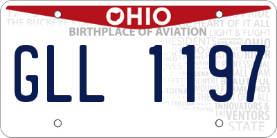 OH license plate GLL1197