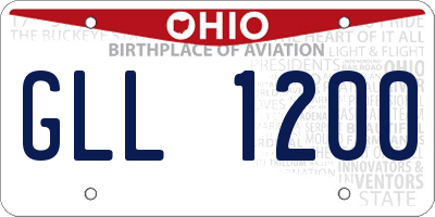 OH license plate GLL1200