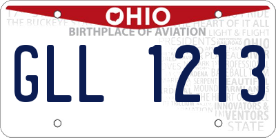OH license plate GLL1213