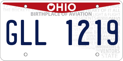 OH license plate GLL1219