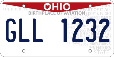 OH license plate GLL1232