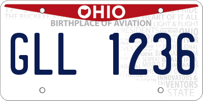 OH license plate GLL1236