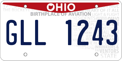 OH license plate GLL1243
