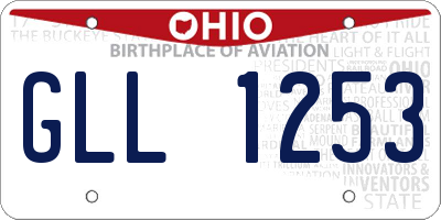 OH license plate GLL1253