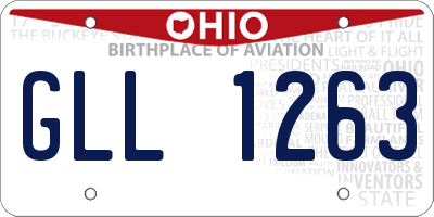 OH license plate GLL1263