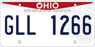 OH license plate GLL1266