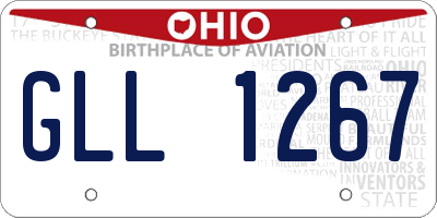 OH license plate GLL1267