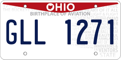 OH license plate GLL1271