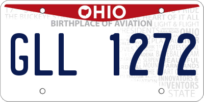 OH license plate GLL1272