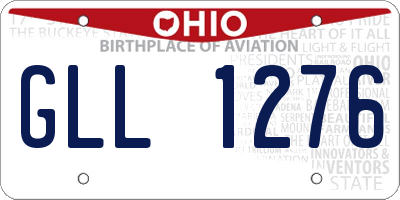OH license plate GLL1276