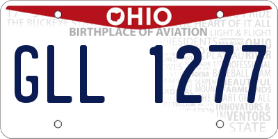 OH license plate GLL1277
