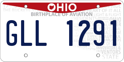 OH license plate GLL1291