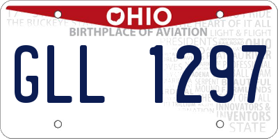 OH license plate GLL1297