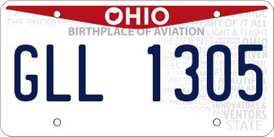 OH license plate GLL1305