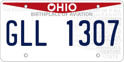OH license plate GLL1307