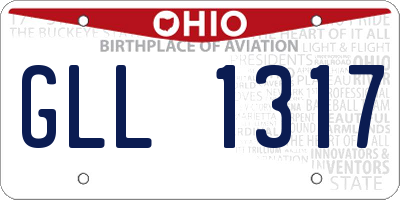 OH license plate GLL1317