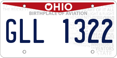 OH license plate GLL1322