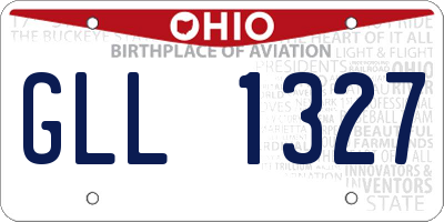 OH license plate GLL1327