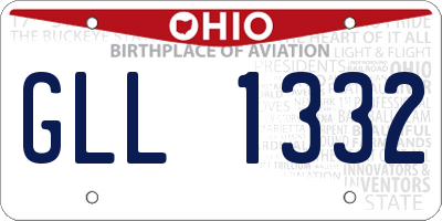 OH license plate GLL1332