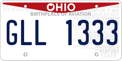 OH license plate GLL1333