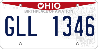 OH license plate GLL1346