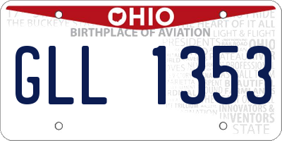 OH license plate GLL1353