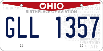 OH license plate GLL1357