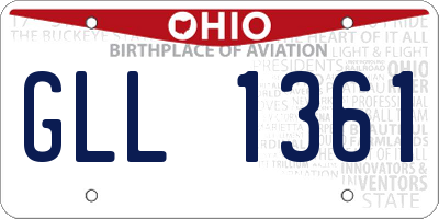OH license plate GLL1361
