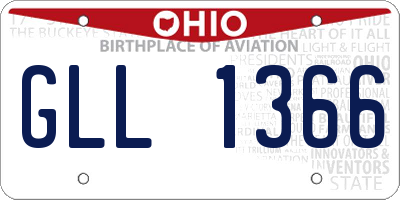 OH license plate GLL1366