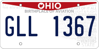 OH license plate GLL1367