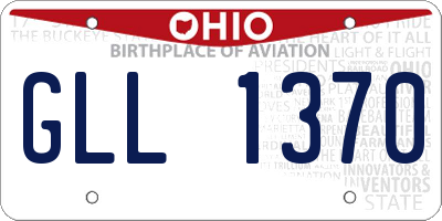 OH license plate GLL1370