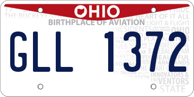 OH license plate GLL1372