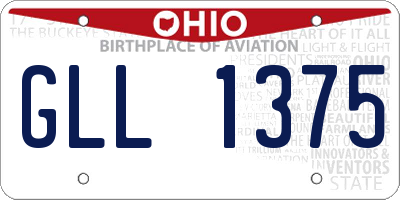 OH license plate GLL1375