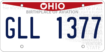 OH license plate GLL1377