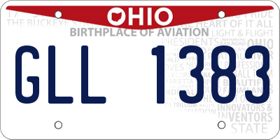 OH license plate GLL1383