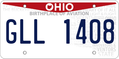 OH license plate GLL1408