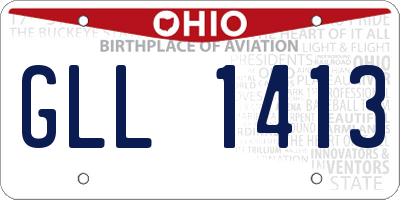 OH license plate GLL1413