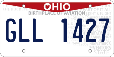 OH license plate GLL1427