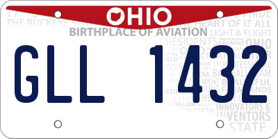 OH license plate GLL1432