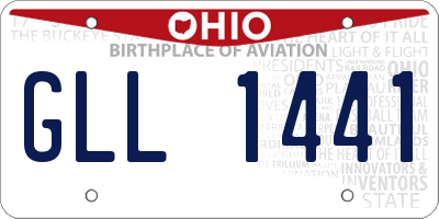 OH license plate GLL1441