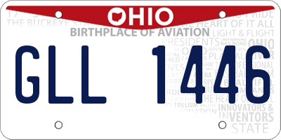 OH license plate GLL1446