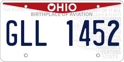 OH license plate GLL1452
