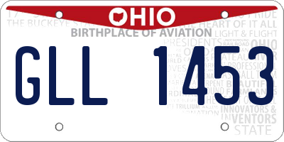 OH license plate GLL1453