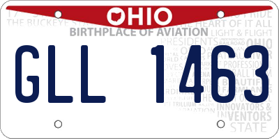 OH license plate GLL1463