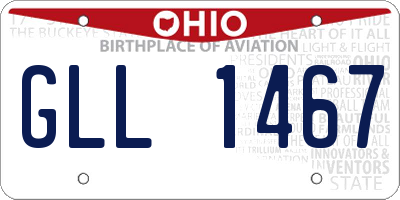 OH license plate GLL1467