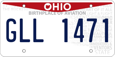 OH license plate GLL1471