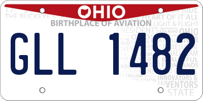OH license plate GLL1482