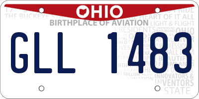 OH license plate GLL1483